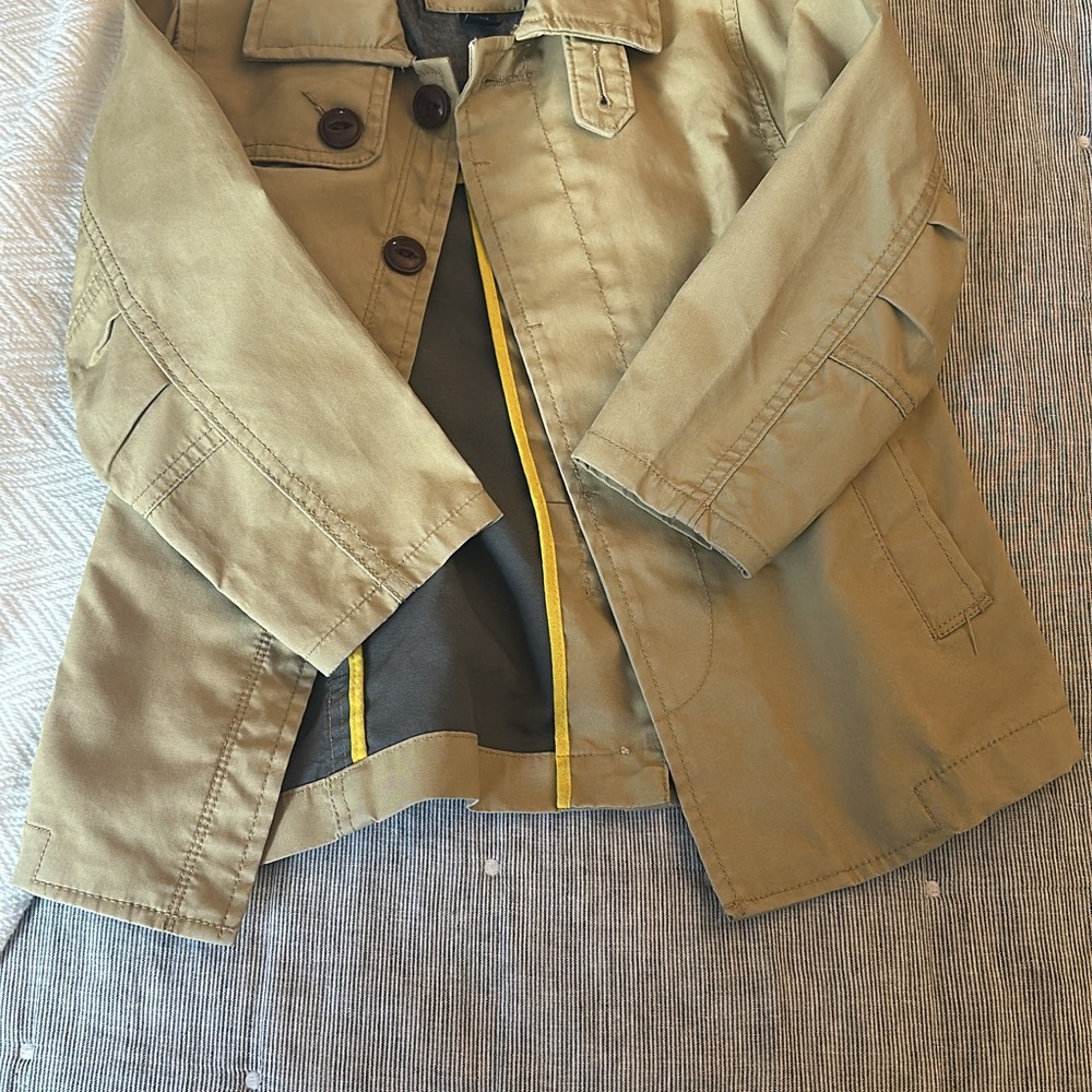 GAP Kids Khaki Jacket with Yellow Trim